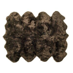 Natural Home Decor New Zealand Sheepskin Octo Rug | 1-Piece | Chocolate | 7'x6'